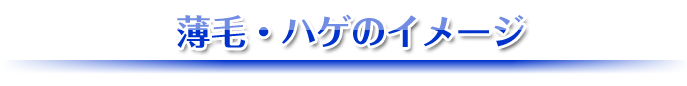 薄毛・ハゲのイメージ